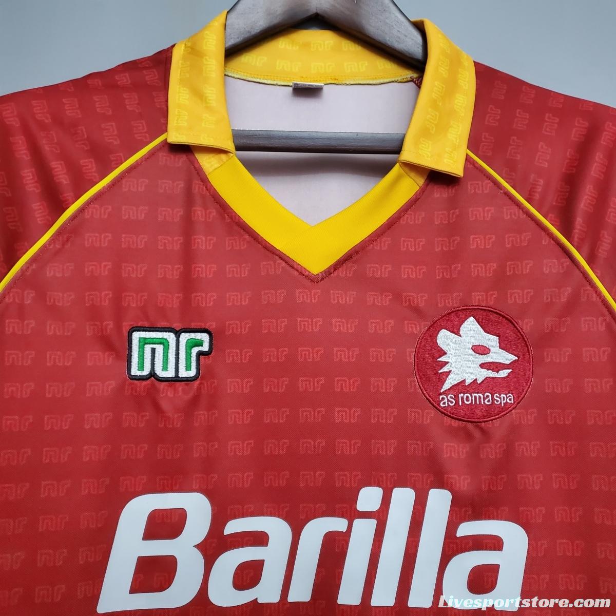 Retro Roma 90/91 home Soccer Jersey