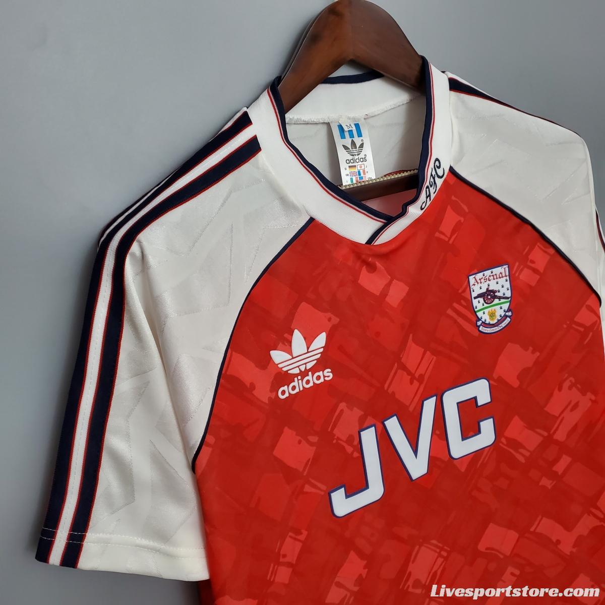 Retro 90/92 Arsenal home Soccer Jersey