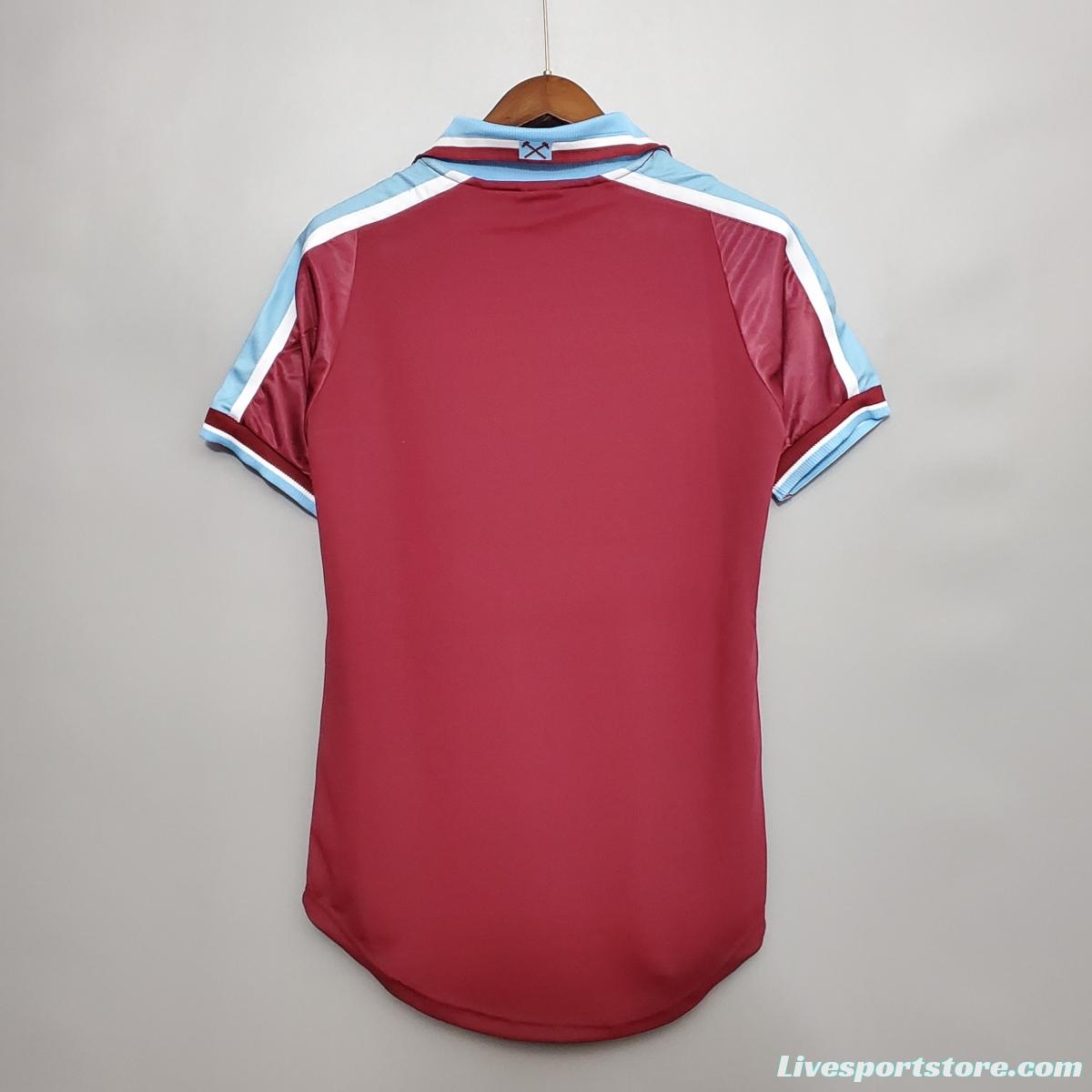 Retro 99/01 West Ham United home Soccer Jersey