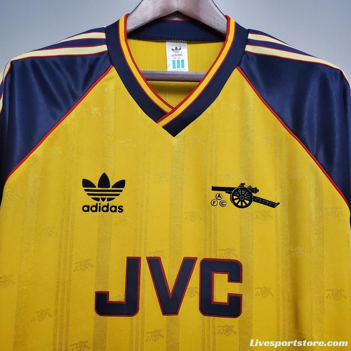 Retro 88/89 Arsenal AWAY Soccer Jersey