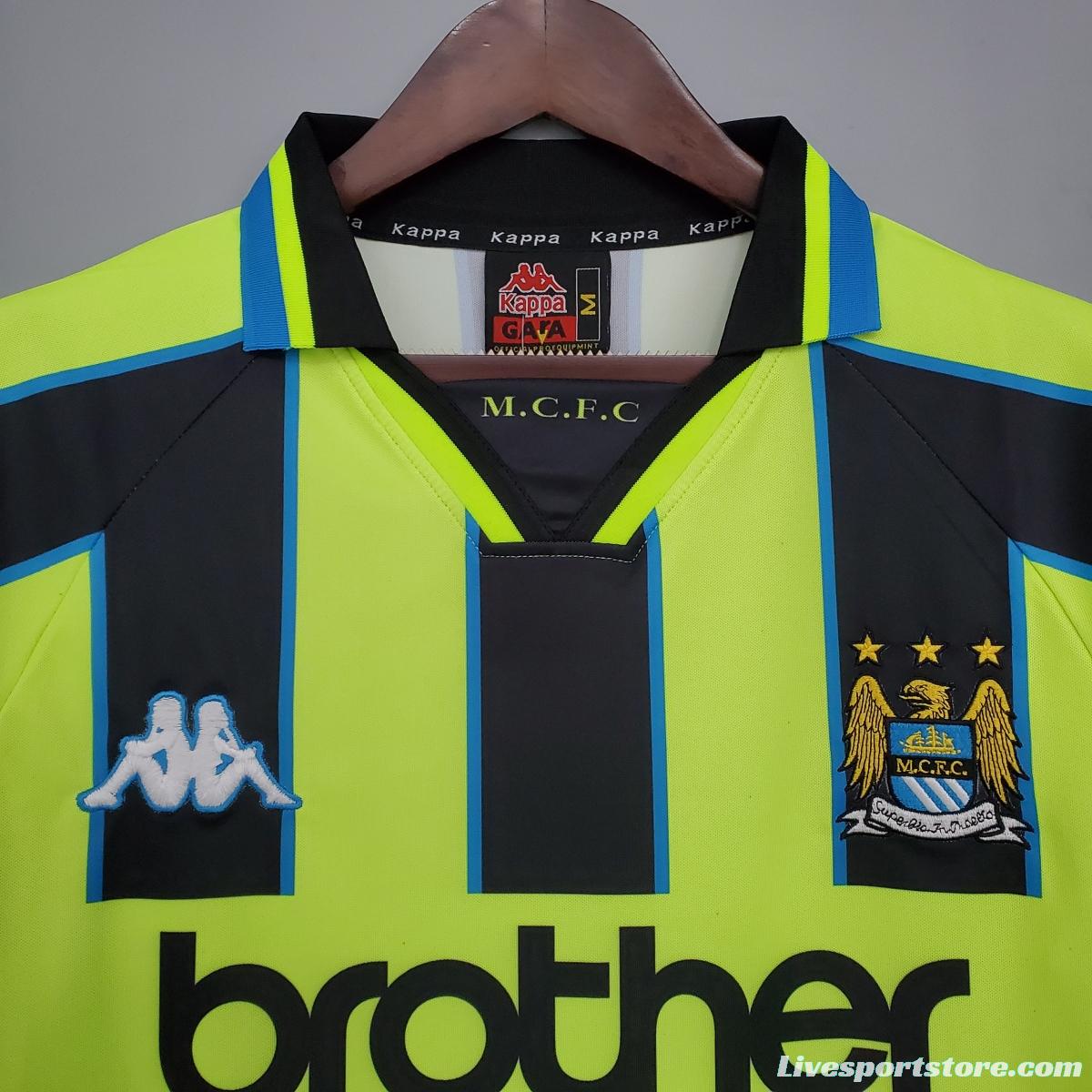 Retro Manchester City 98/99 away Soccer Jersey