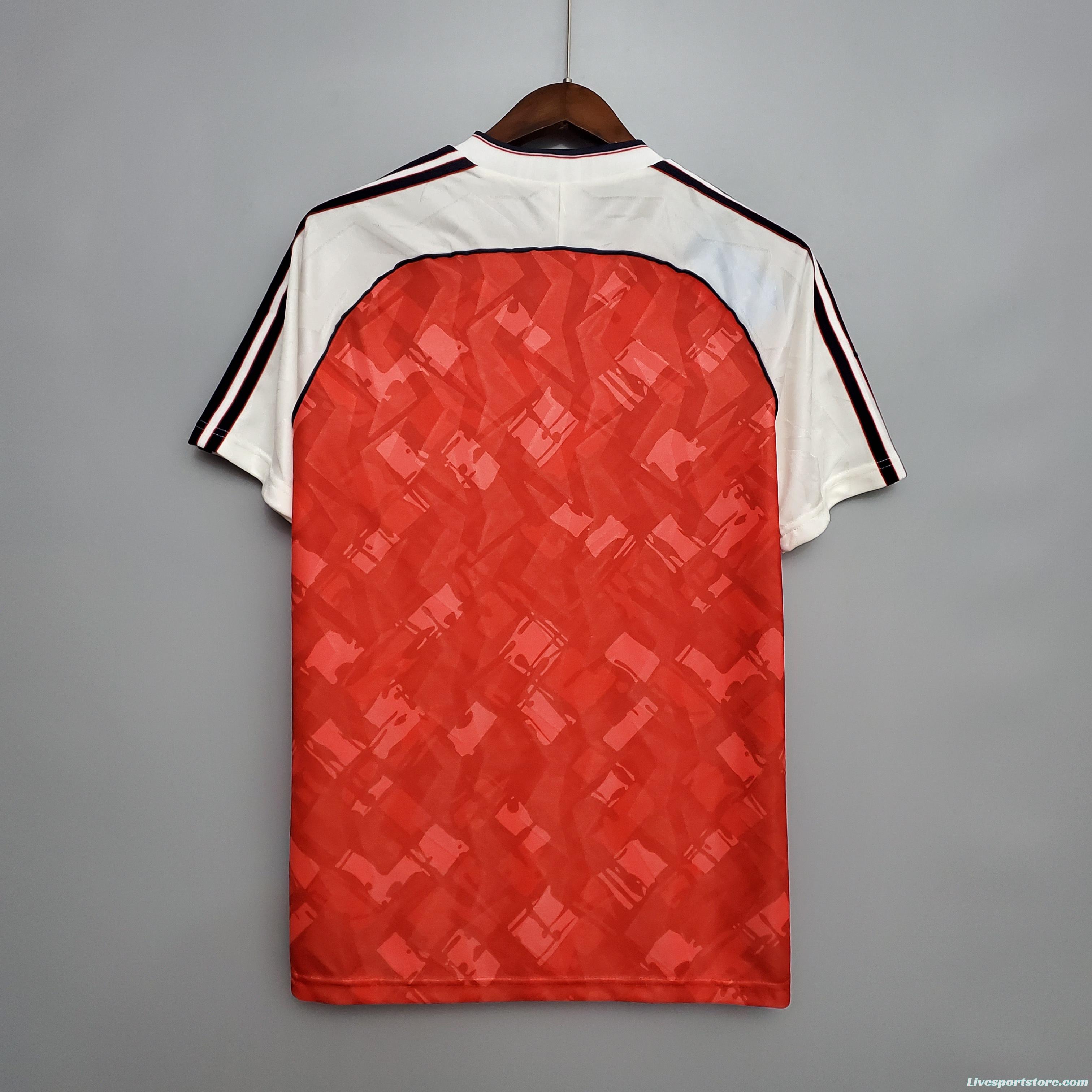 Retro 90/92 Arsenal home Soccer Jersey