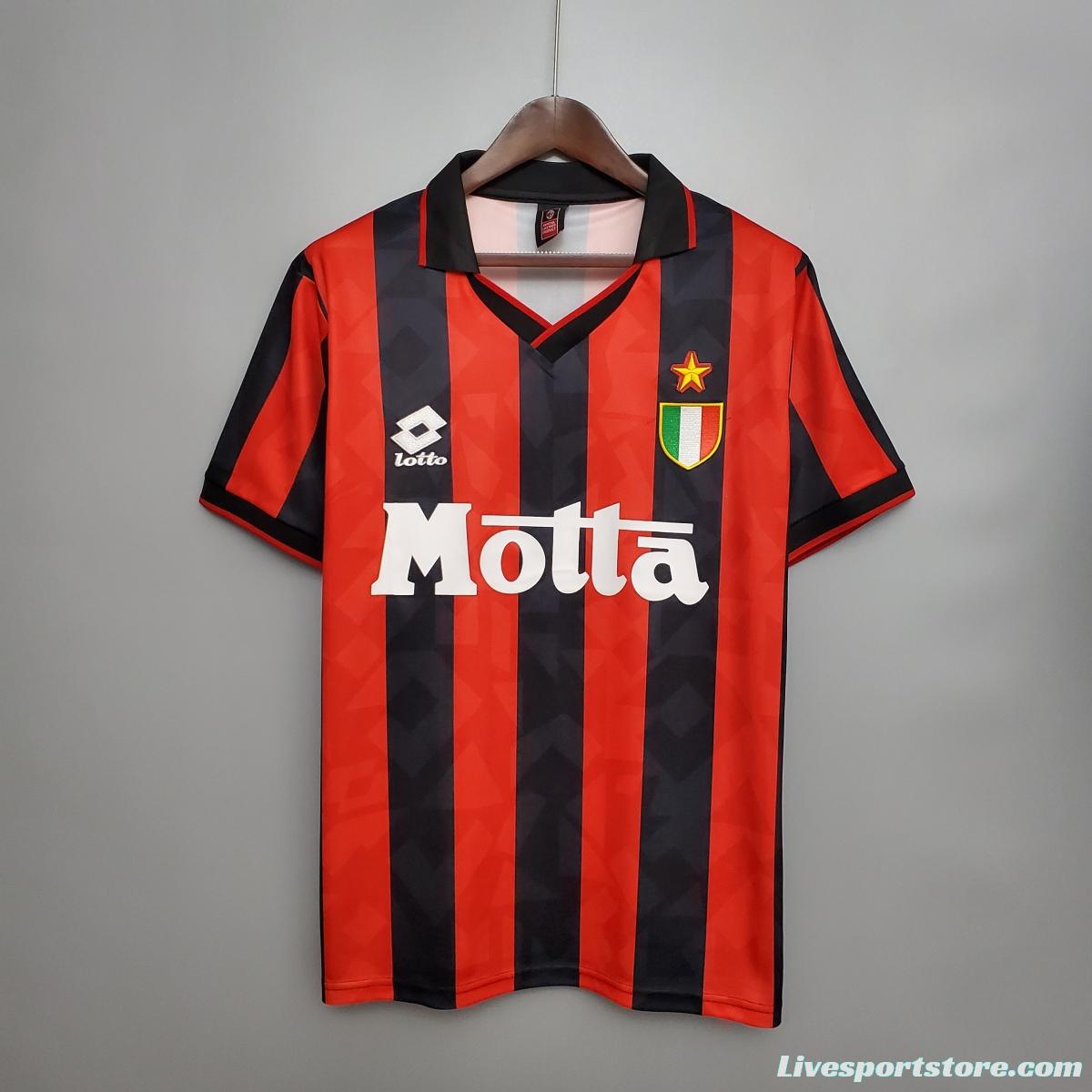 Retro 93/94 AC Milan home Soccer Jersey