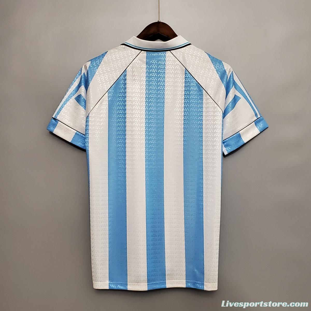 Retro 1996 Argentina Home Jersey