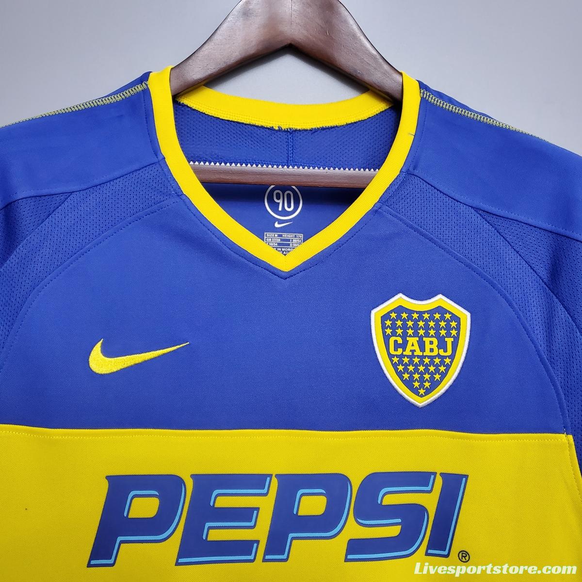 Retro Boca Juniors 03/04 home Soccer Jersey