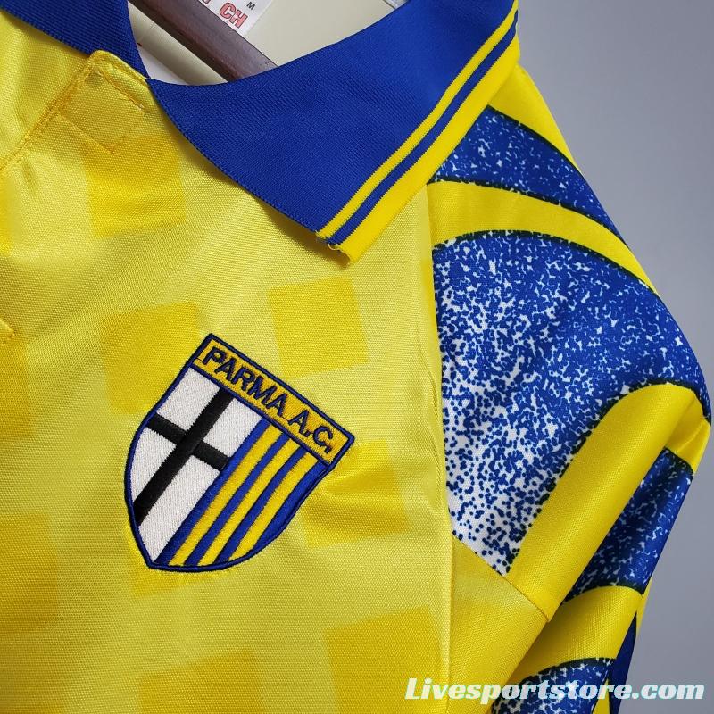 Retro Parma 95/97 Yellow Soccer Jersey