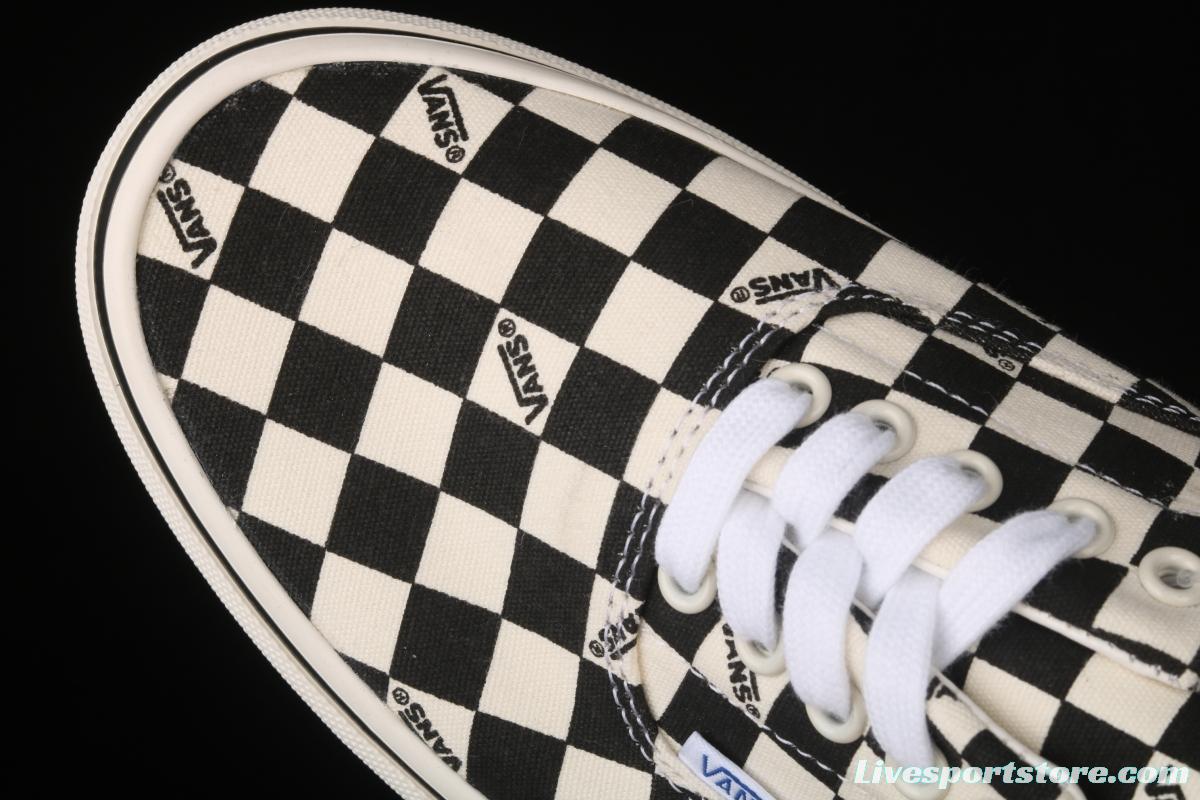 Vans Vault OG Era Lx Vance 20ss high-end branch line black and white checkerboard letter low-top canvas board shoes VN0A4BV4R6R