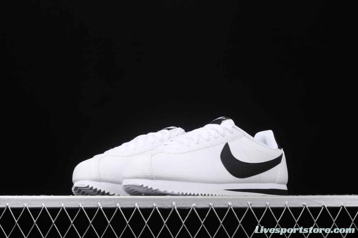 NIKE Roshe QS evergreen classic white and black leather soft foam shoes 807471-101