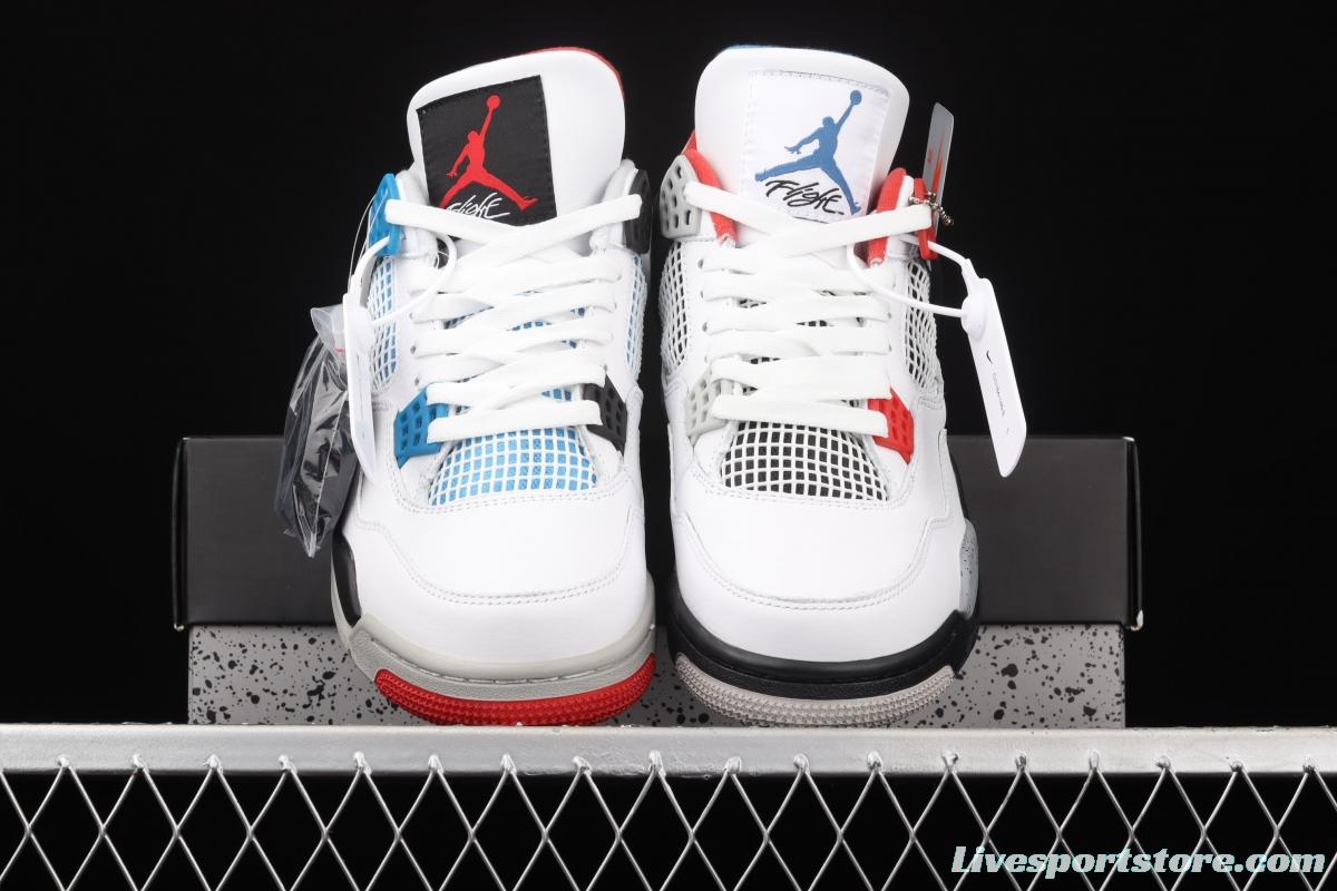 Air Jordan 4 What The Yuanyang white cement top layer basketball shoes CI1184-146,