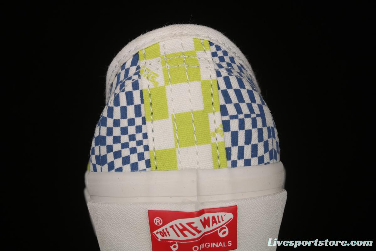 Vans Vault OG Authentic Lx high-end branch line impact color checkerboard retro low-side canvas skateboard shoes VN0A4BV91XQ1