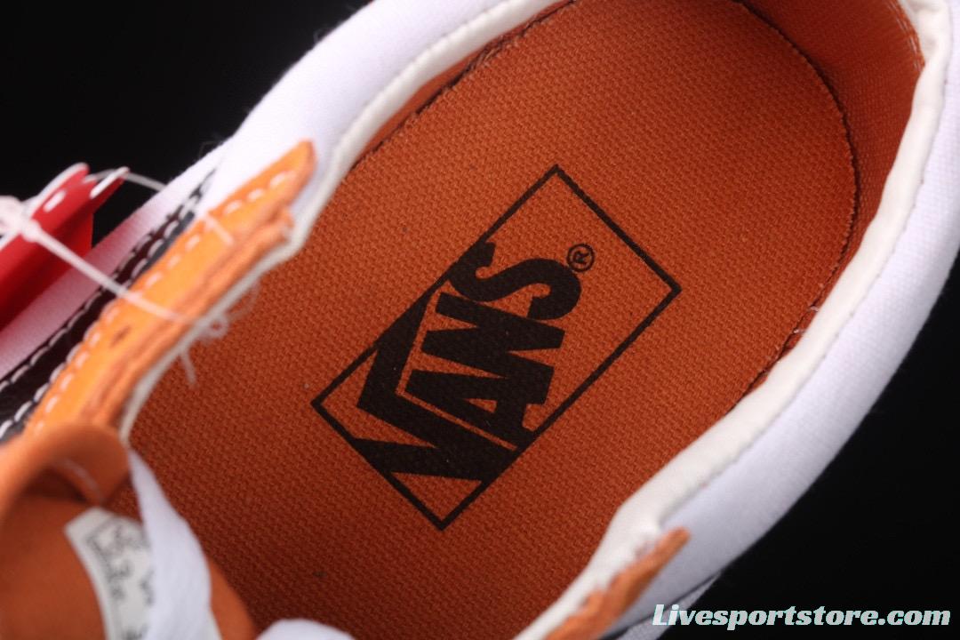 Vans Style 36 caramel orange and white small head splicing low-help couple casual board shoes VN0A3DZ3WZ5