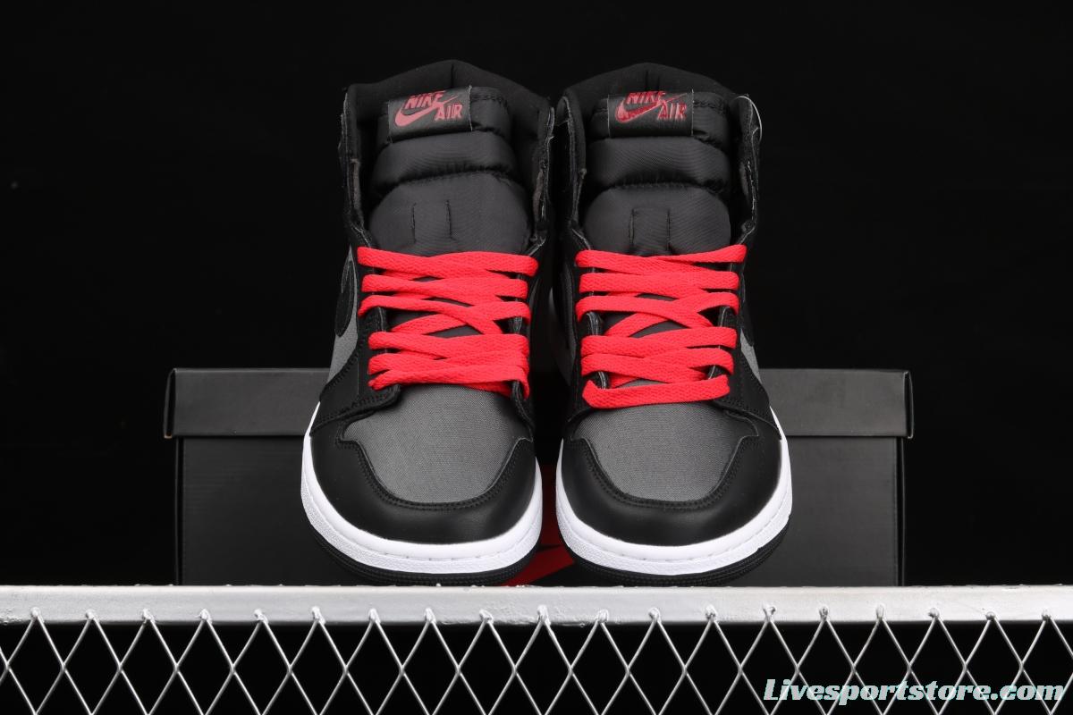 Air Jordan 1 Retro High OG black and red silk high top basketball shoes 555088-060