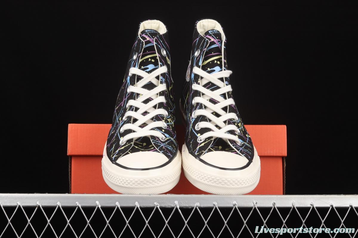 Converse Chuck 70s watercolor splash ink Chinese style high-top leisure board shoes 170801C