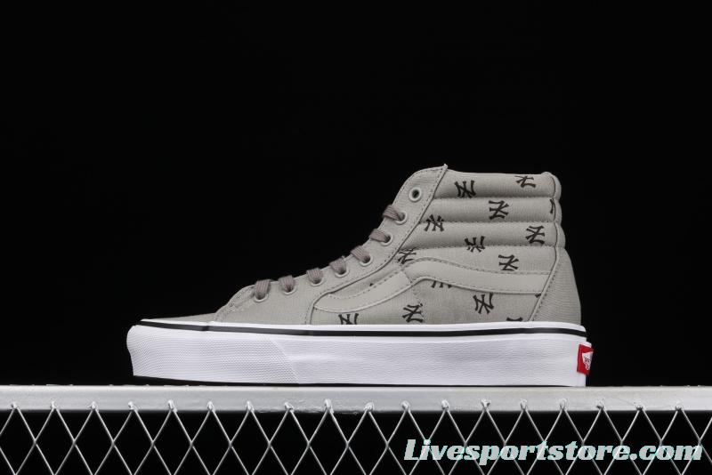 Vans Sk8-Hi Vlt Lx YaNIKEes Yankees co-branded high-top casual canvas shoes VN0A4CS5W43