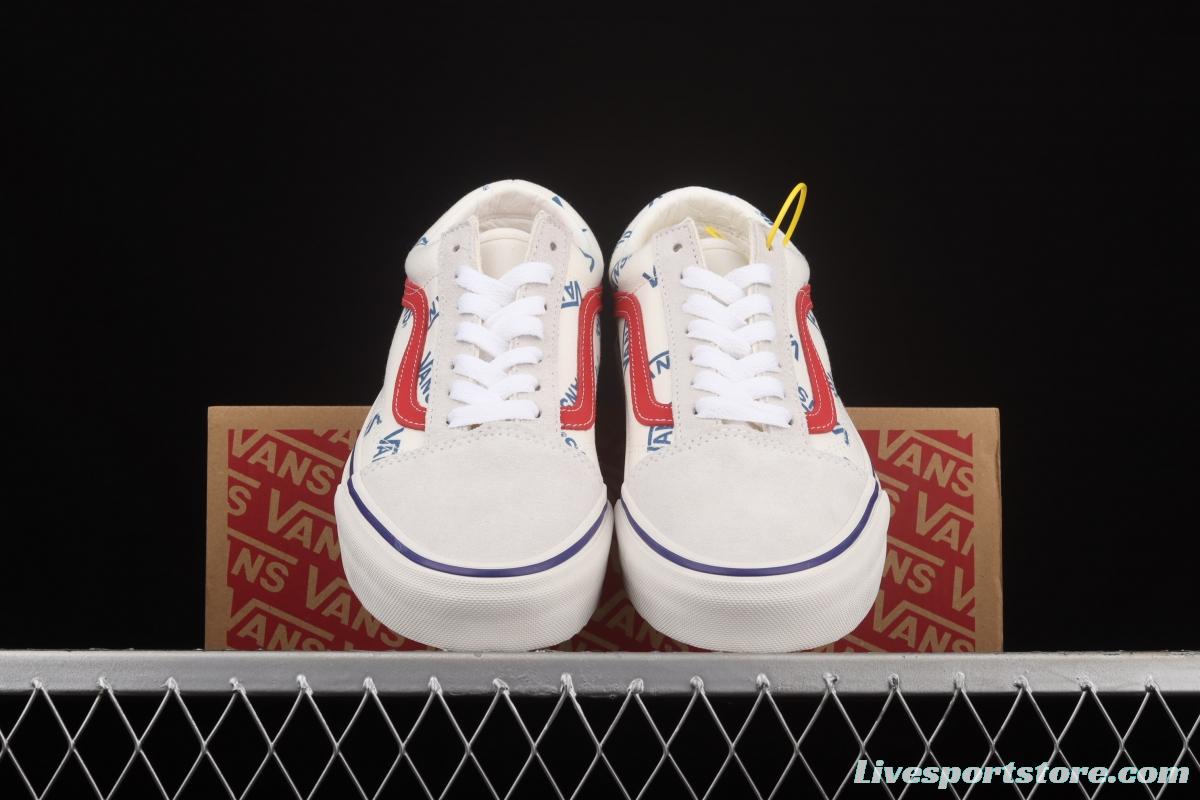 Vans Style 36 Logo white full printed low-top casual board shoes VN0A3WKT9M9