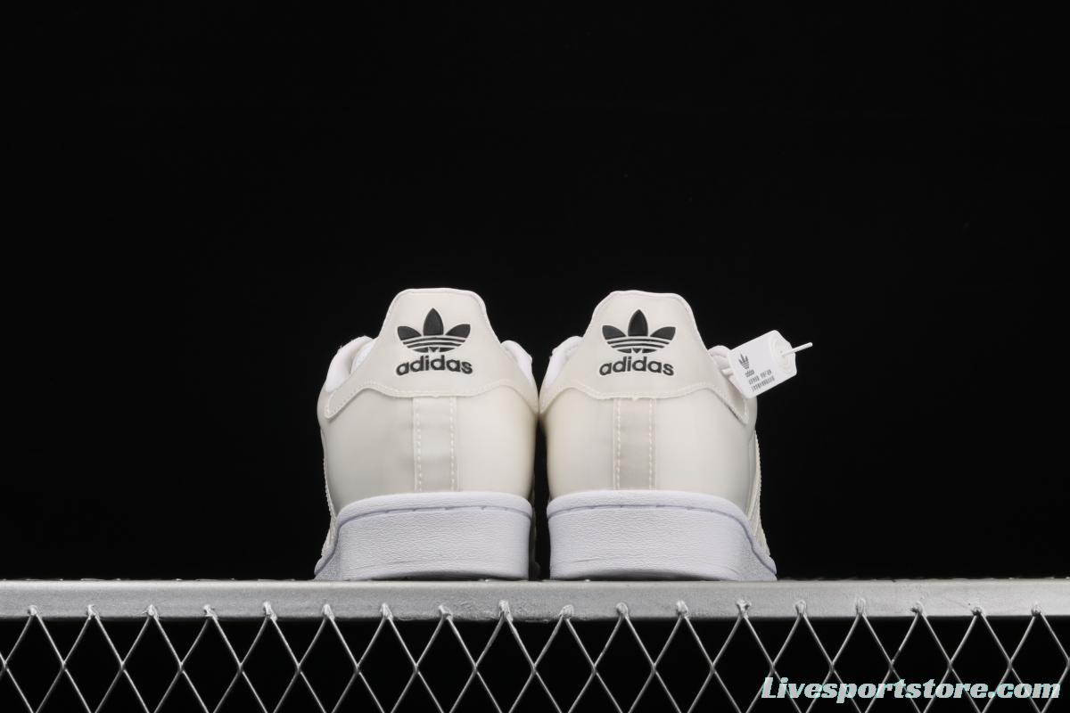 Adidas SuperStar FX7781 shell head clover 50th anniversary dazzle laser Korean version leisure couple board shoes