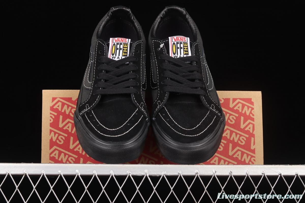 Vans Sk8-Low Yu Wenle's all-black low-top casual board shoes VN0A4UW12U3