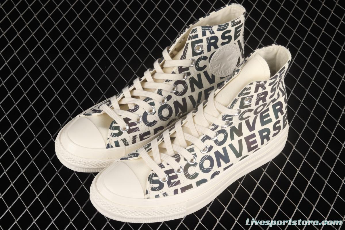 Converse Chuck 70 Converse reflective letter high upper canvas sports shoes 172511C