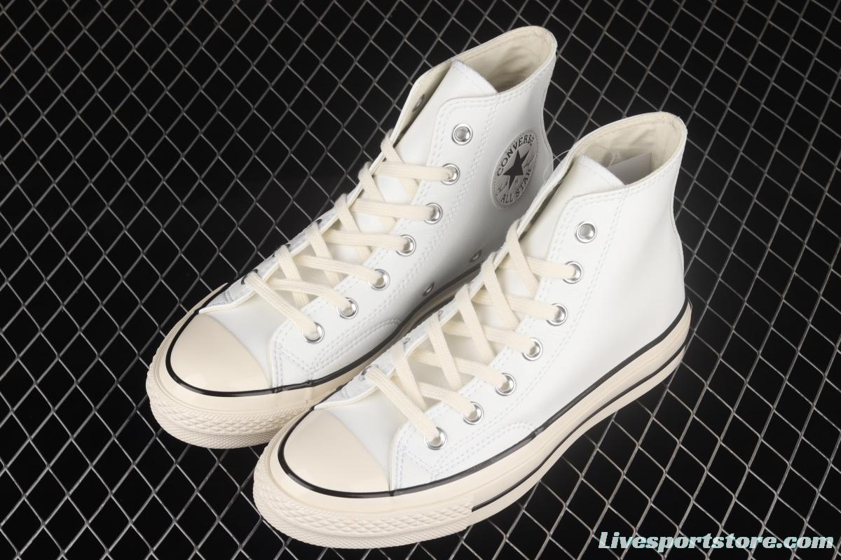 Converse Chuck 70 Converse white leather high-top casual board shoes 167064C