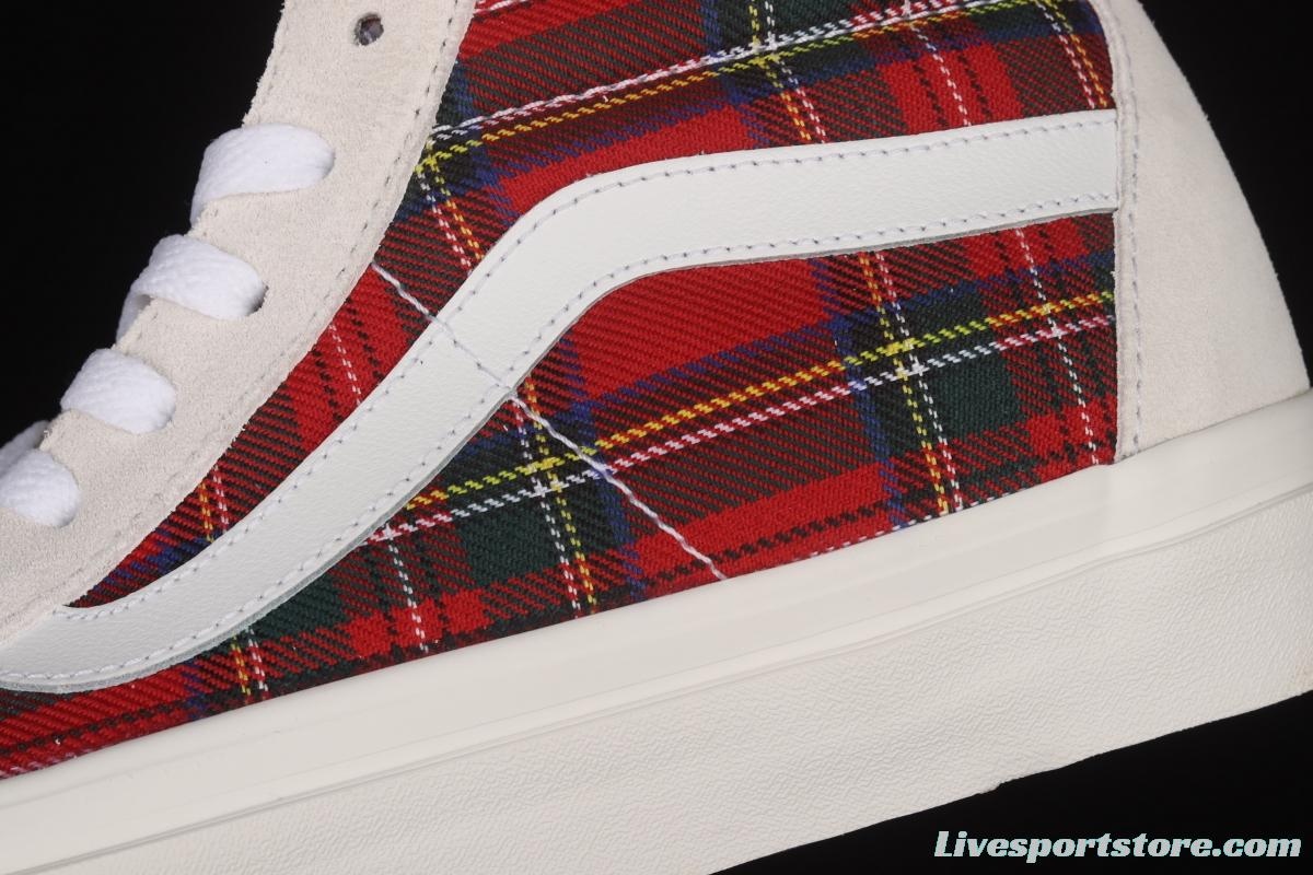 Pendleton x Vans Style 36 joint style Scottish stripe series high-top casual board shoes VN0A38GF9GT