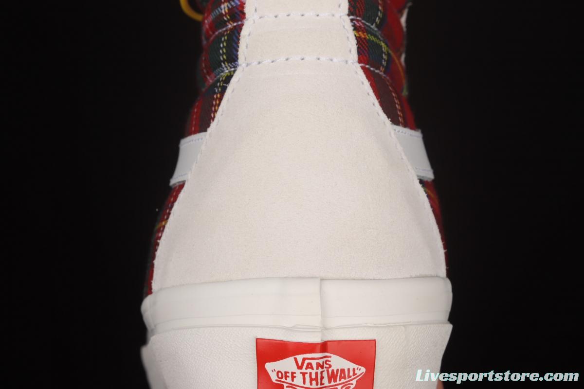 Pendleton x Vans Style 36 joint style Scottish stripe series high-top casual board shoes VN0A38GF9GT