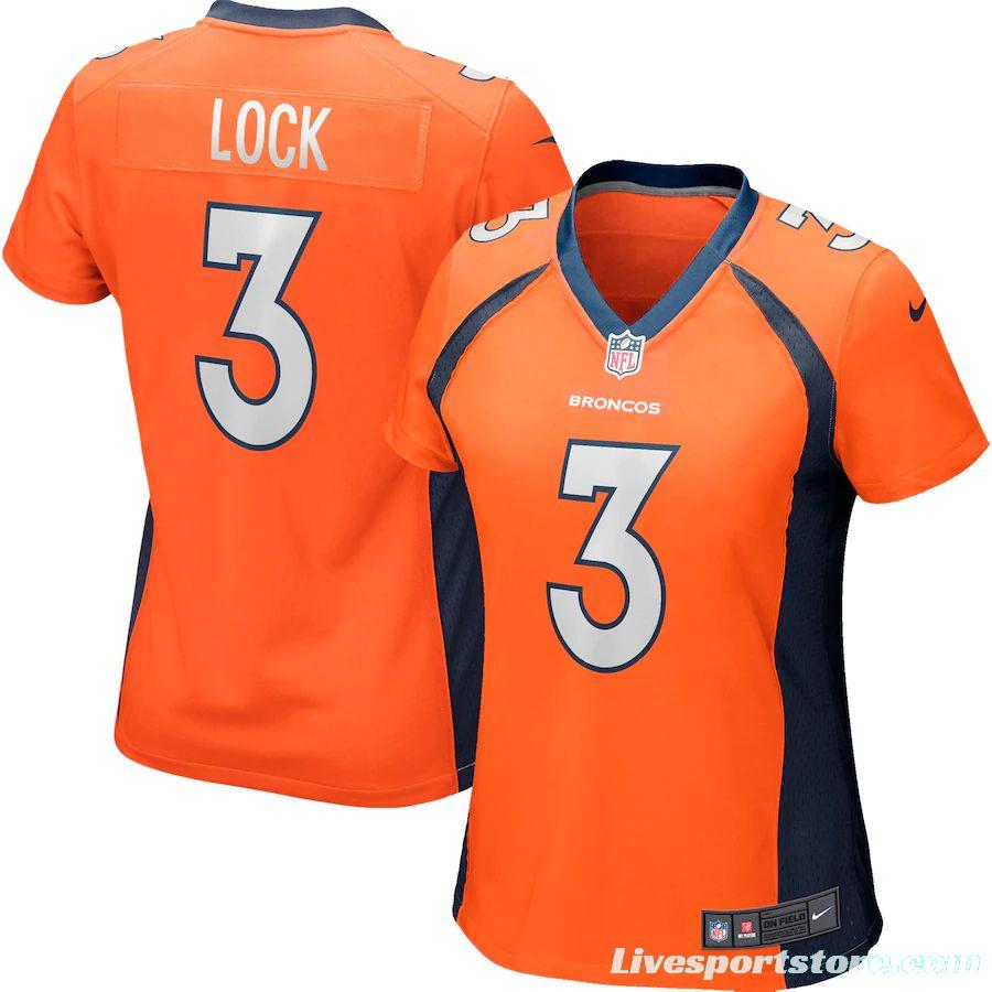 Women's Drew Lock Orange Player Limited Team Jersey