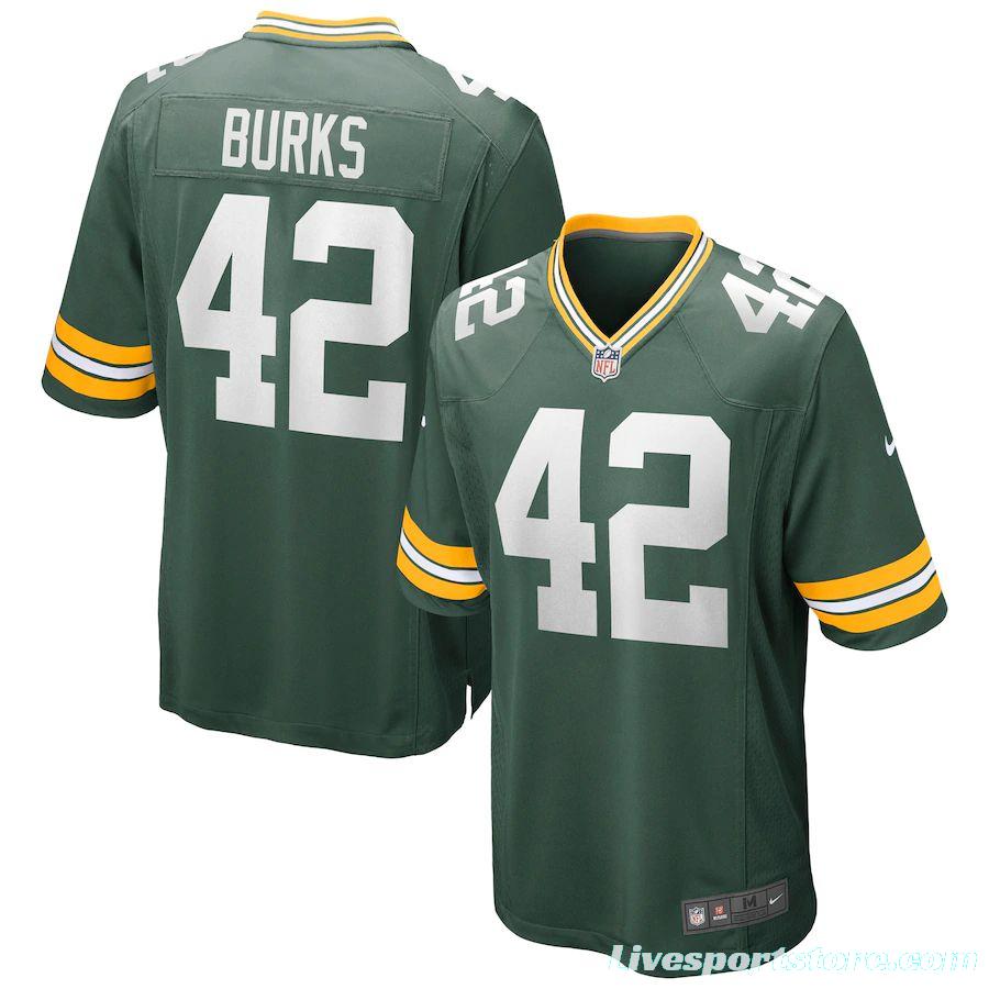 Men's Oren Burks Green Player Limited Team Jersey