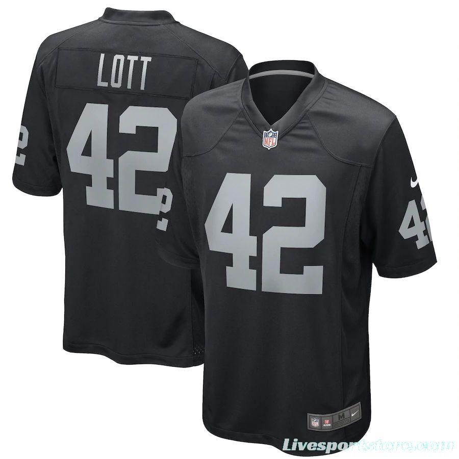 Men's Ronnie Lott Black Retired Player Limited Team Jersey