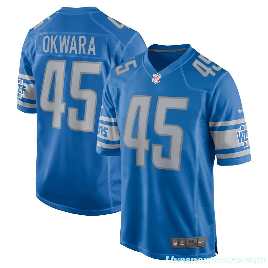 Men's Julian Okwara Blue Player Limited Team Jersey