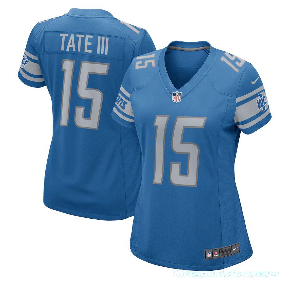 Women's Golden Tate Blue 2017 Player Limited Team Jersey