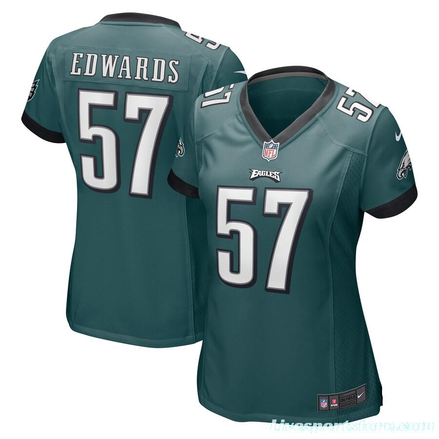 Women's T.J. Edwards Midnight Green Player Limited Team Jersey