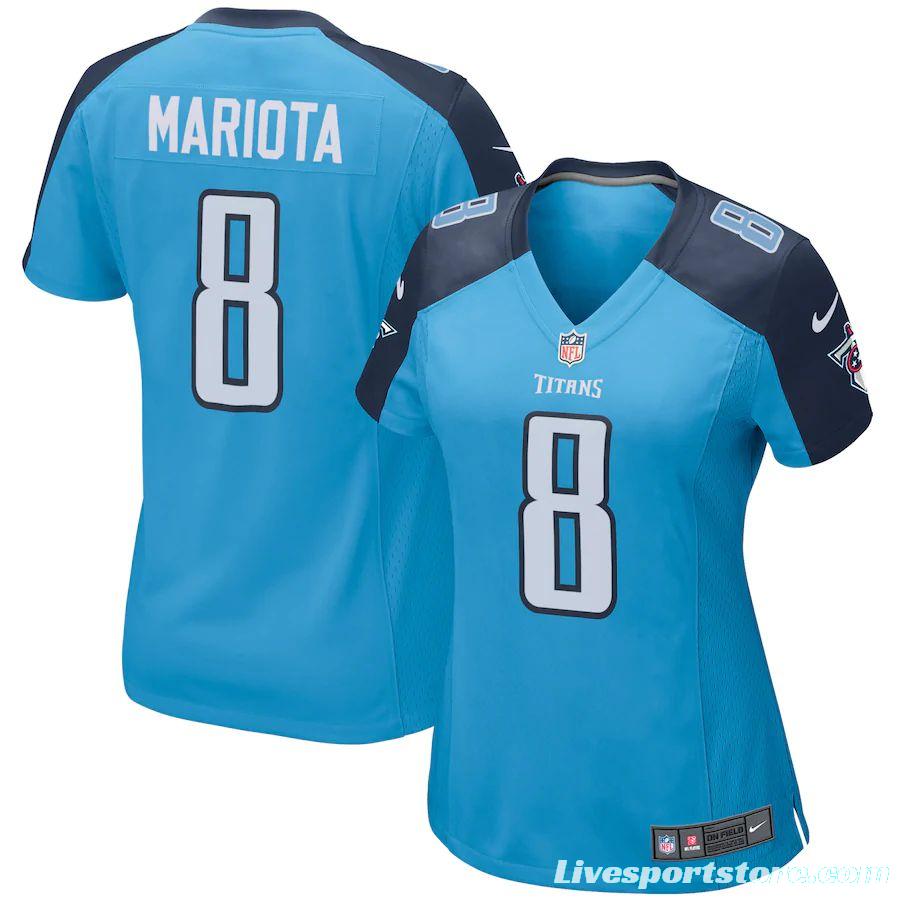 Women's Marcus Mariota Light Blue Alternate Player Limited Team Jersey