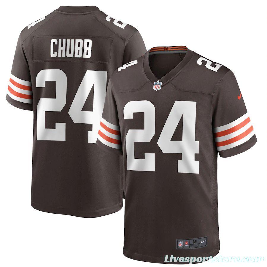 Men's Nick Chubb Brown Player Limited Team Jersey