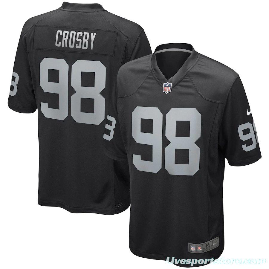 Men's Maxx Crosby Black Player Limited Team Jersey