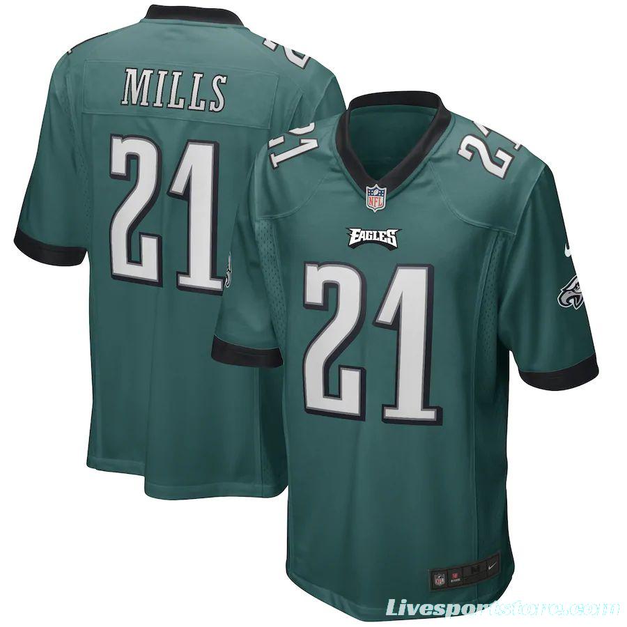 Men's Jalen Mills Midnight Green Player Limited Team Jersey