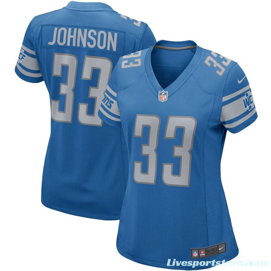 Women's Kerryon Johnson Blue Player Limited Team Jersey