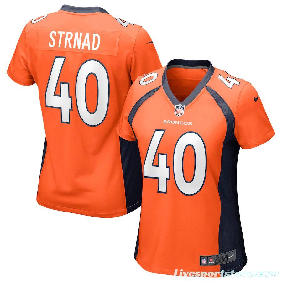 Women's Justin Strnad Orange Player Limited Team Jersey