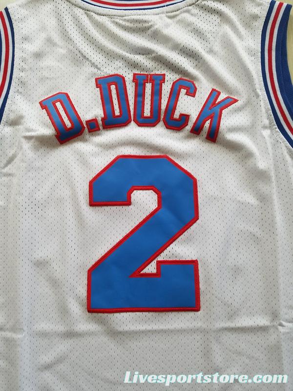 D.Duck 2 Movie Edition White Basketball Jersey