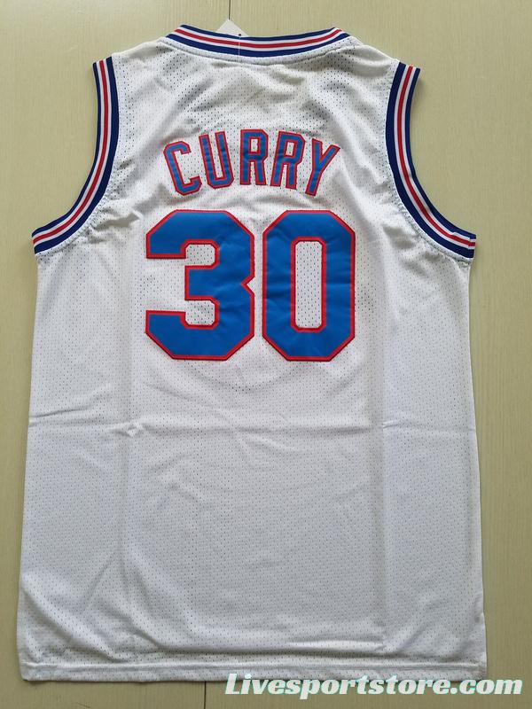 Stephen Curry 30 Movie Edition White Basketball Jersey