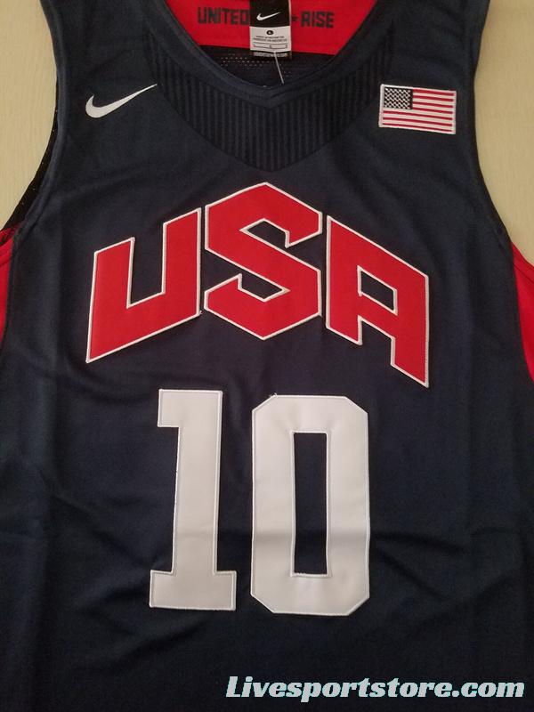 Kobe Bryant 10 Dark Blue USA Basketball Jersey