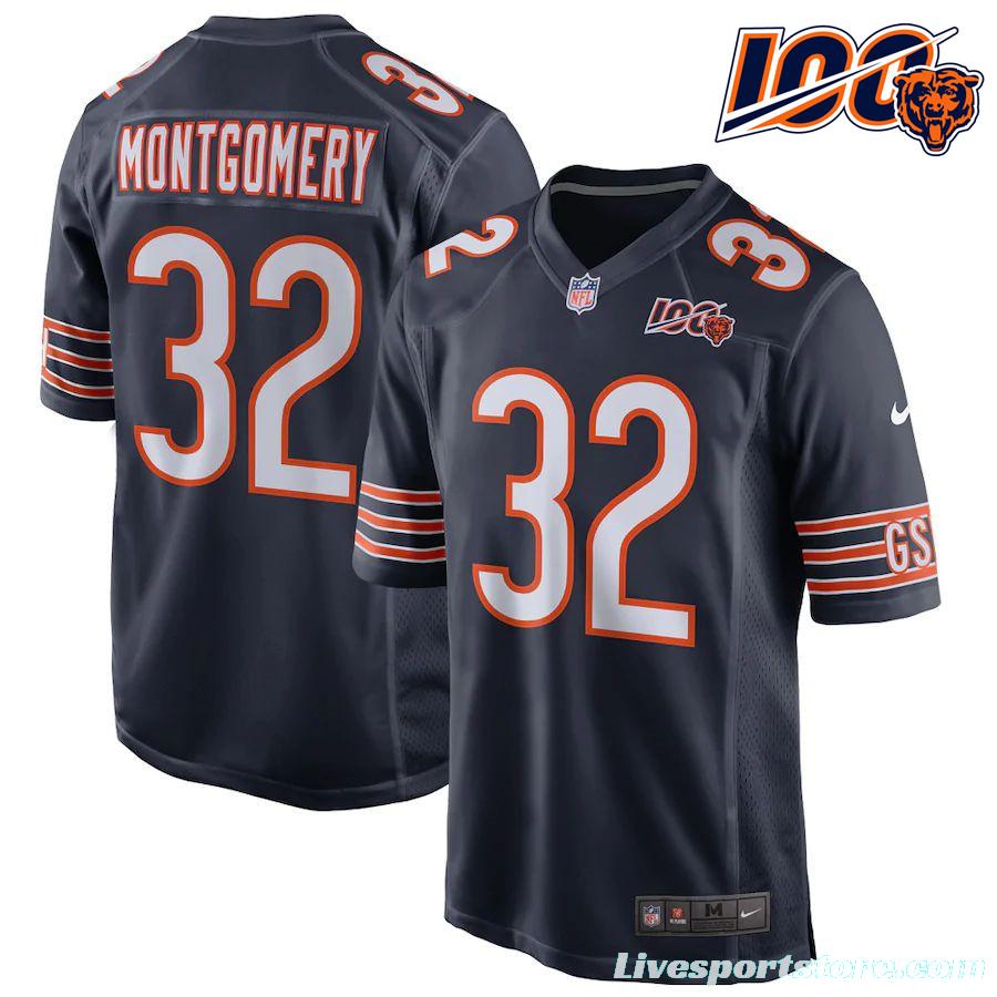 Youth David Montgomery Navy 100th Season Player Limited Team Jersey