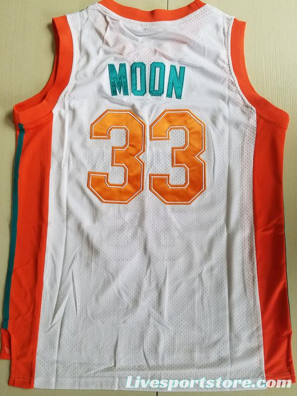 Flint Tropics 33 Jackie Moon Teal Basketball Jersey Semi Pro Team New