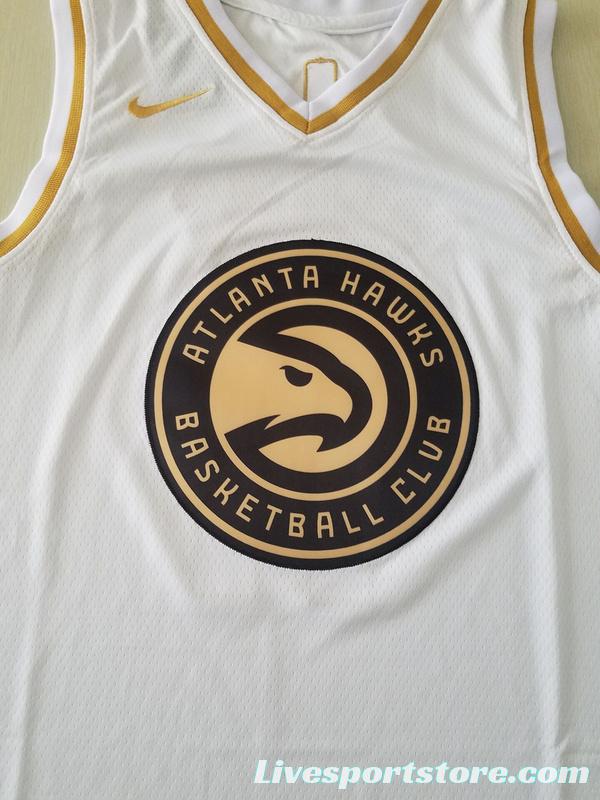 Trae Young 11 White Golden Edition Jersey