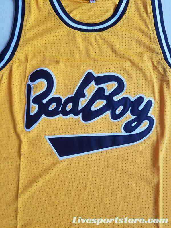 Notorious B.I.G. Biggie Smalls 72 Bad Boy Yellow Basketball Jersey