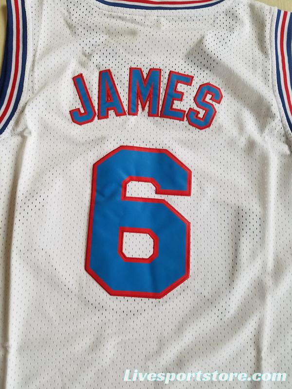 LeBron James 6 Movie Edition White Basketball Jersey