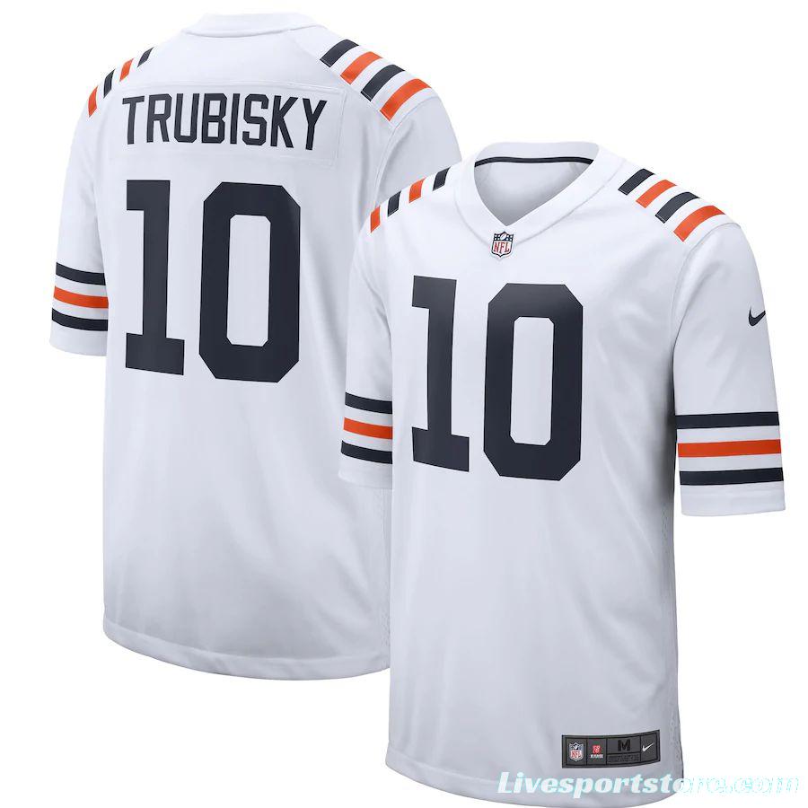 Men's Mitchell Trubisky White 2019 Alternate Classic Player Limited Team Jersey