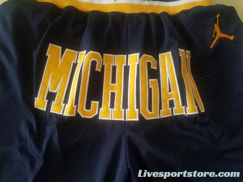 Michigan State College Navy Blue Basketball Shorts