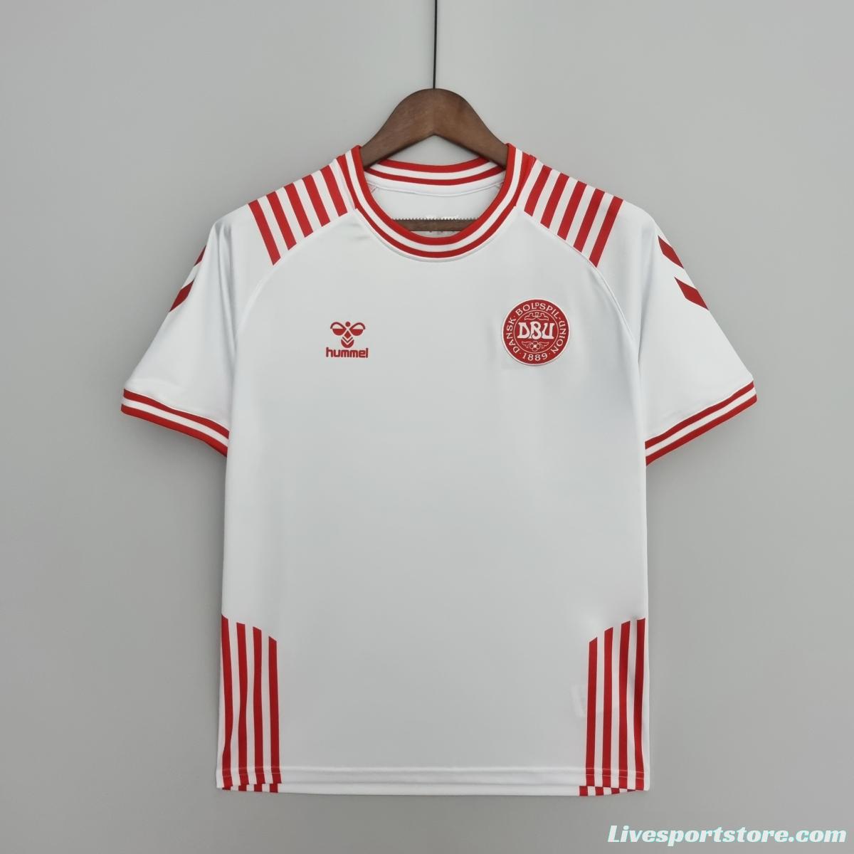 2022 Denmark Hummel x BLS Hafnia Limited Edition White Soccer Jersey