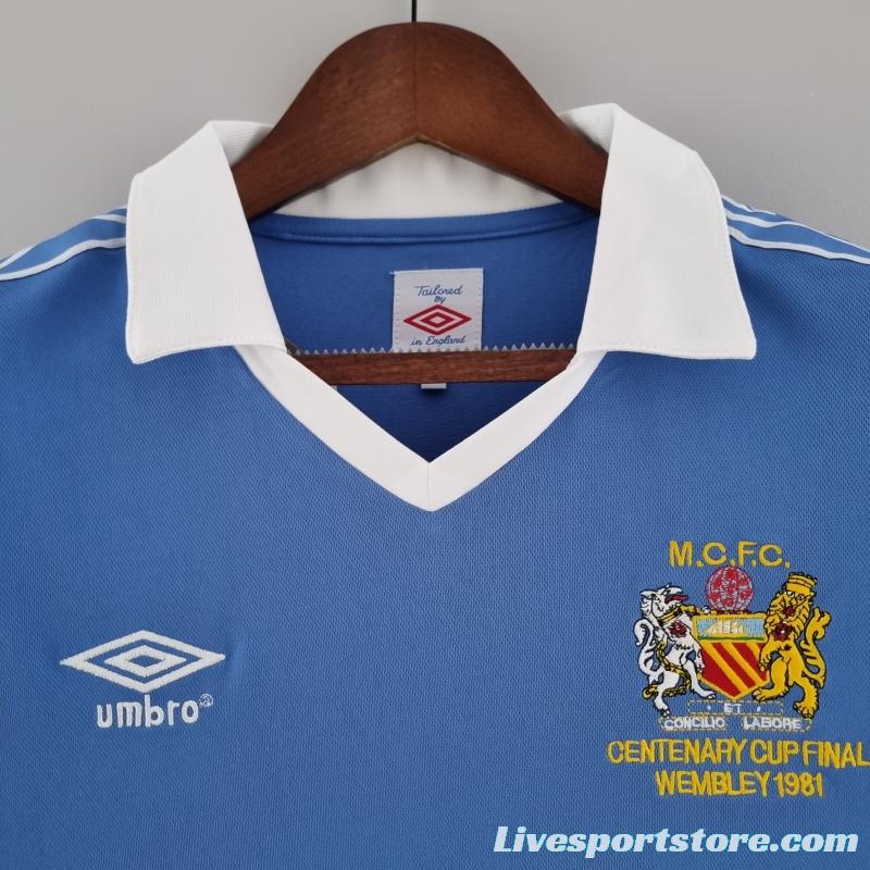 Retro Manchester City 81/82 Home Soccer Jersey