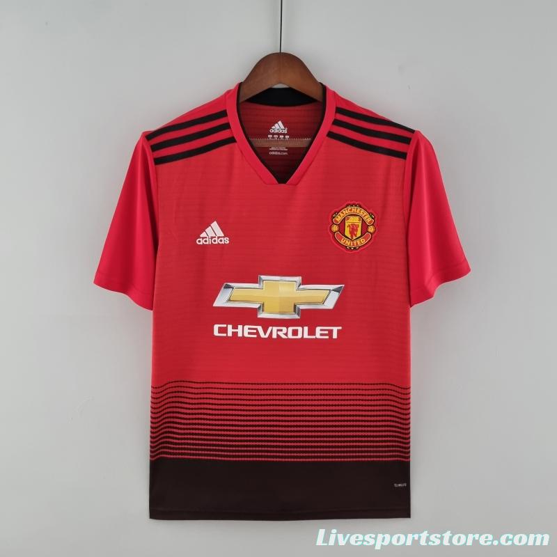 Retro 18/19 Manchester United Home Soccer Jersey